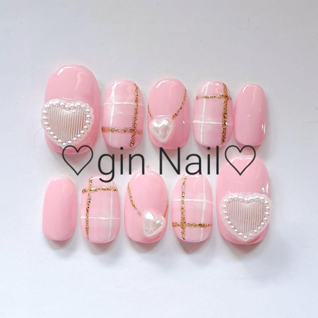 冬物セール❤️あめとSHOP❤️　ネイルチップ　チークネイル　ワンホン