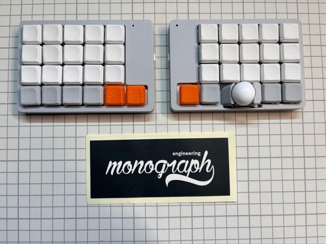 conductor 分割キーボード　狭ピッチ40％オーソリニア