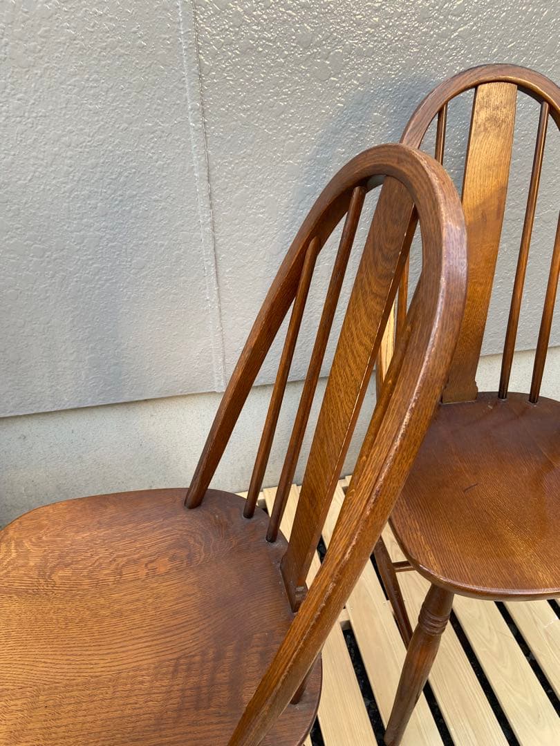 【3脚所持】③飛騨産業 ダイニングチェア ボウバック ヴィンテージ