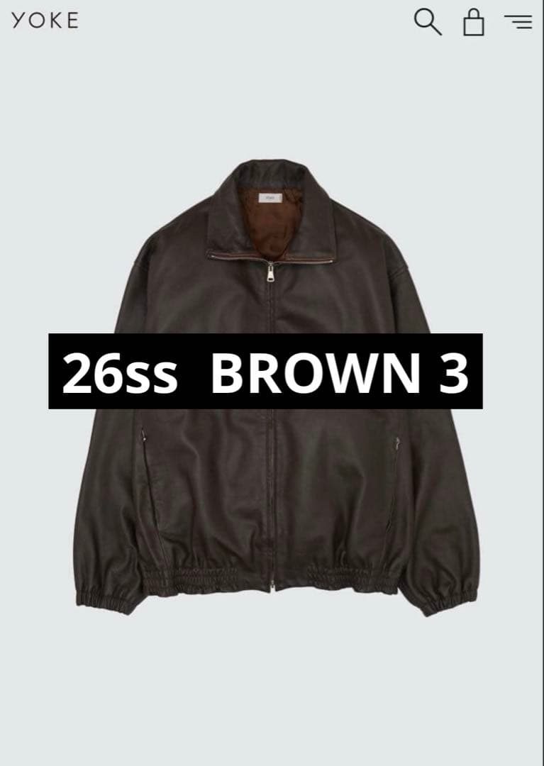 YOKE Carf Leather Truck Jacket ブラウン 3