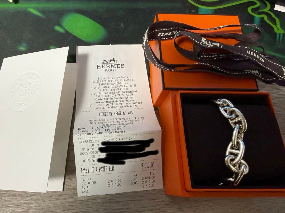 【超美品】 HERMES エルメス シェーヌダンクル GM 12コマ