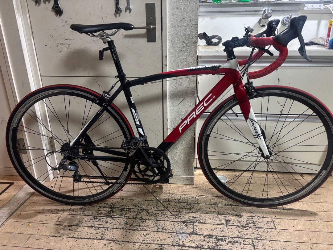 PREC ovation ロードバイク 赤黒 700C