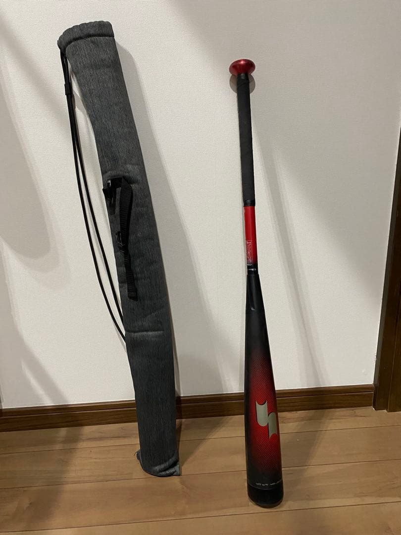 軟式バット mm23 83cm 700g トップバランス　黒赤 グラデーション