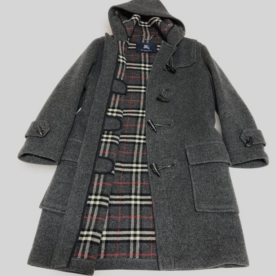 希少✨BURBERRY ダッフルコート チャコールグレーノバチェック バーバリー