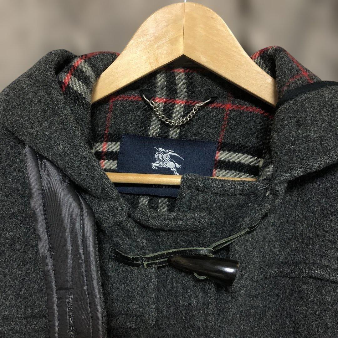 希少✨BURBERRY ダッフルコート チャコールグレーノバチェック バーバリー