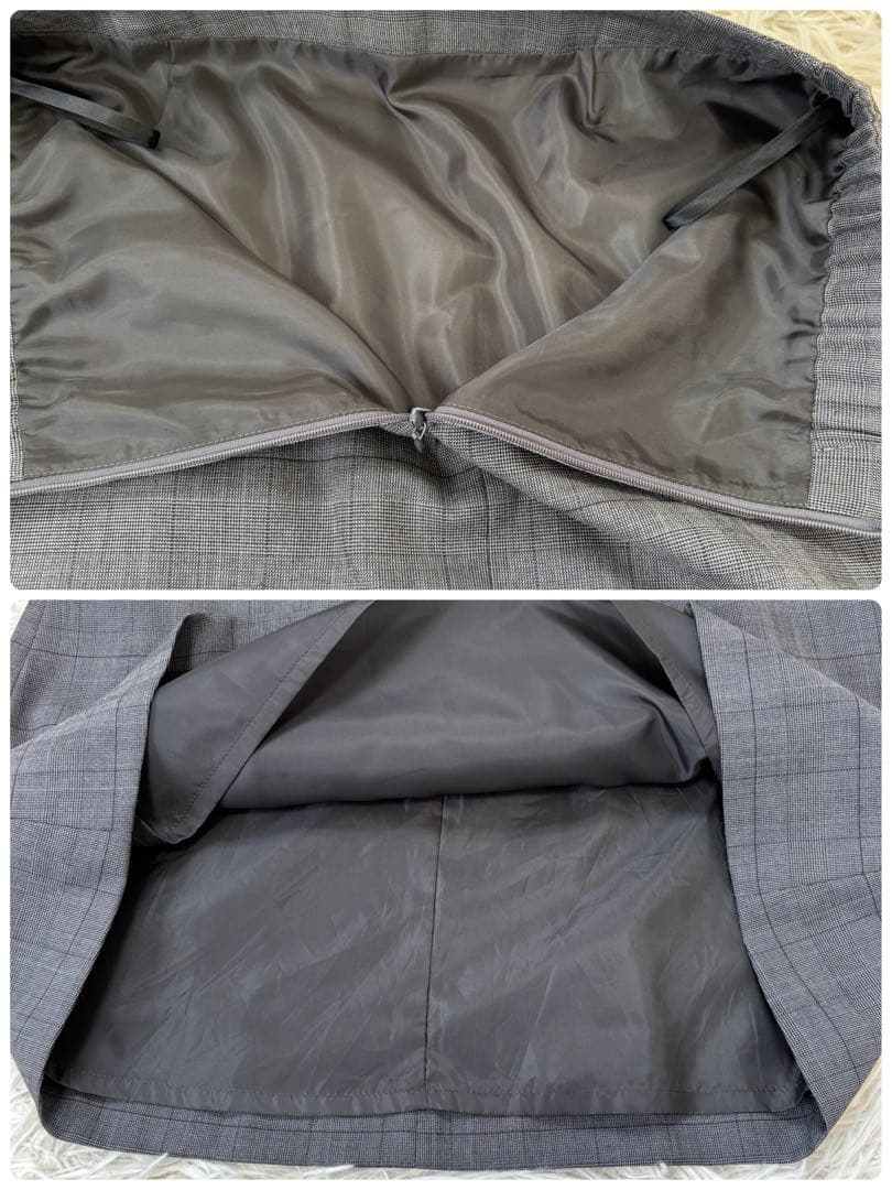 美品　SUIT SELECTスーツ　3点セット　グレーチェック　春夏対応11号