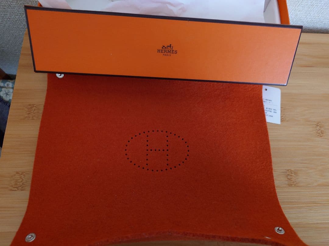 HERMES インテリアトレイ オレンジ　訳あり