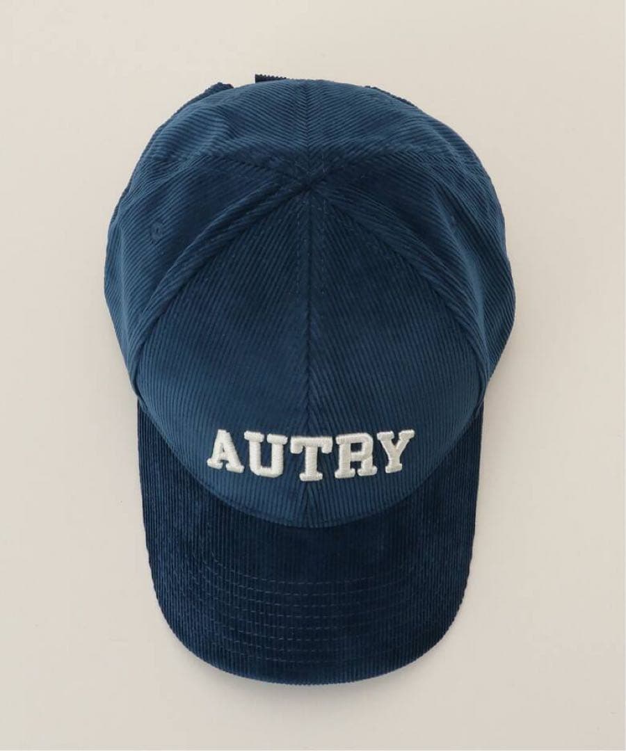 AUTRY コーデュロイ ベースボールキャップ ネイビー