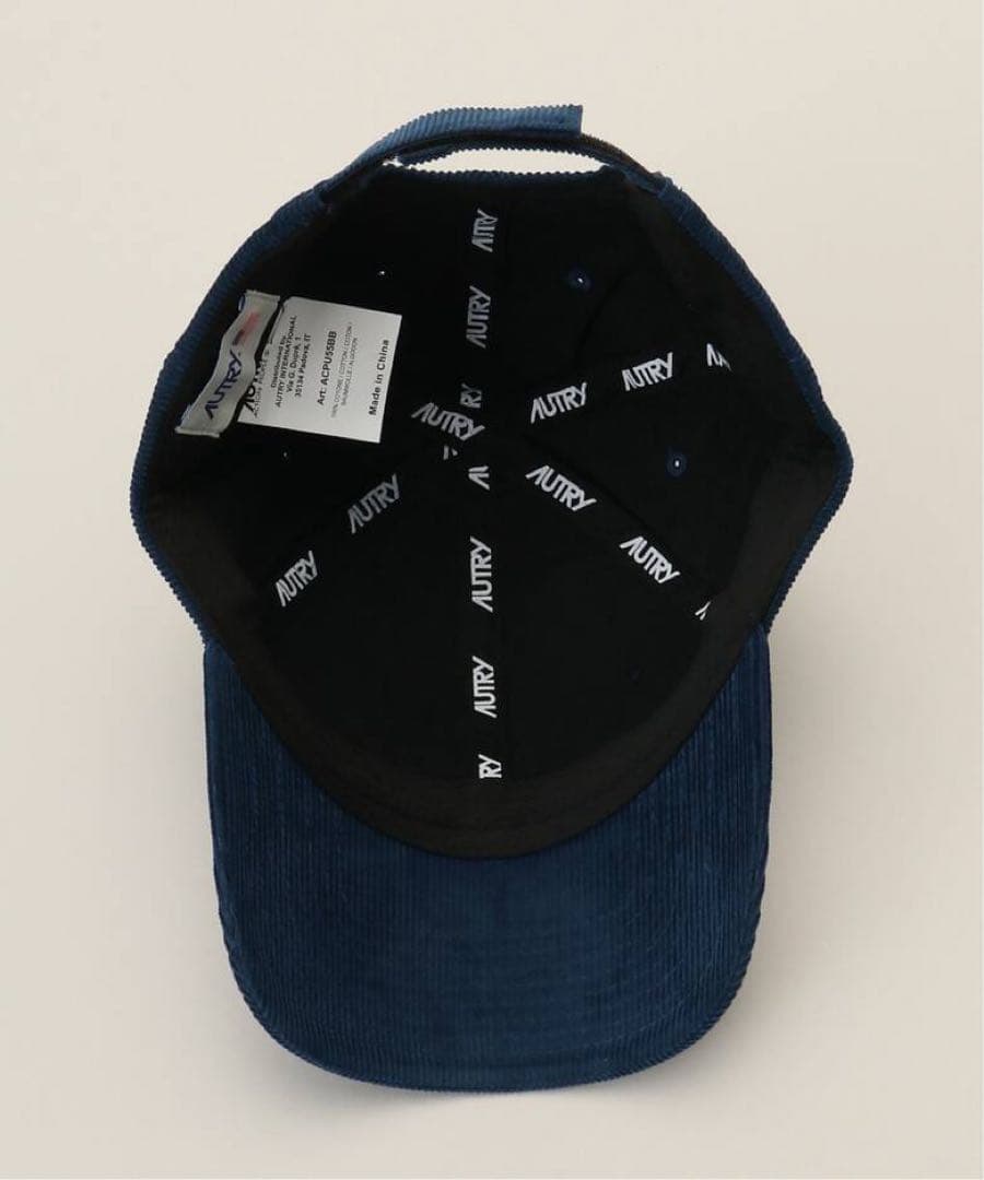 AUTRY コーデュロイ ベースボールキャップ ネイビー