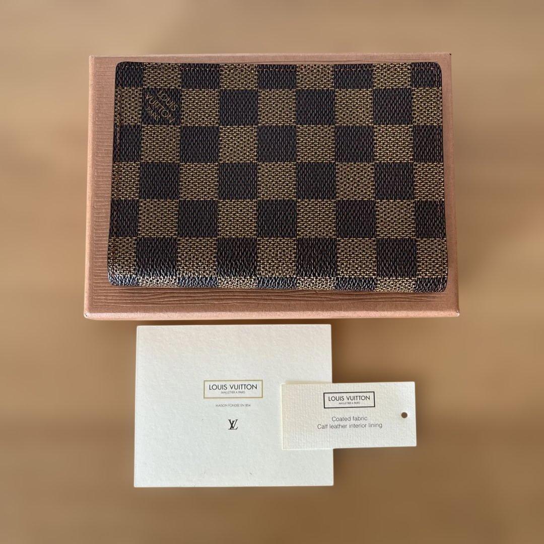 【未使用・正規品】ルイヴィトン ダミエ パスポートカバー 箱あり パスポール
