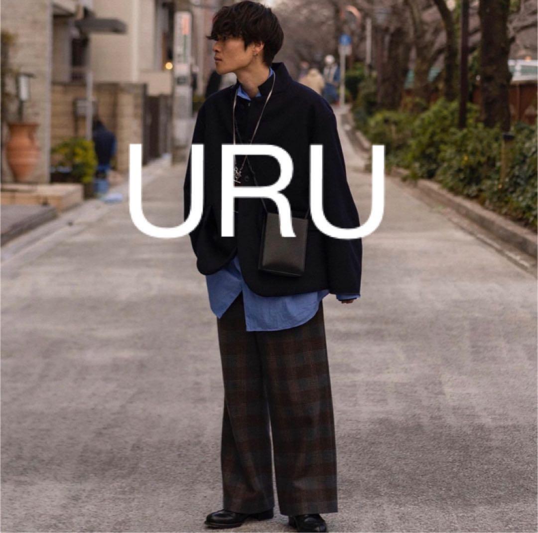 トップス URU WOOL CHECK OVER SHIRTS