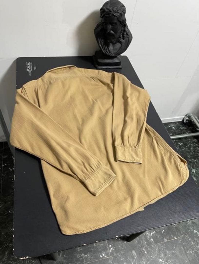 atlast&co butcher products オープンカラーワークシャツ