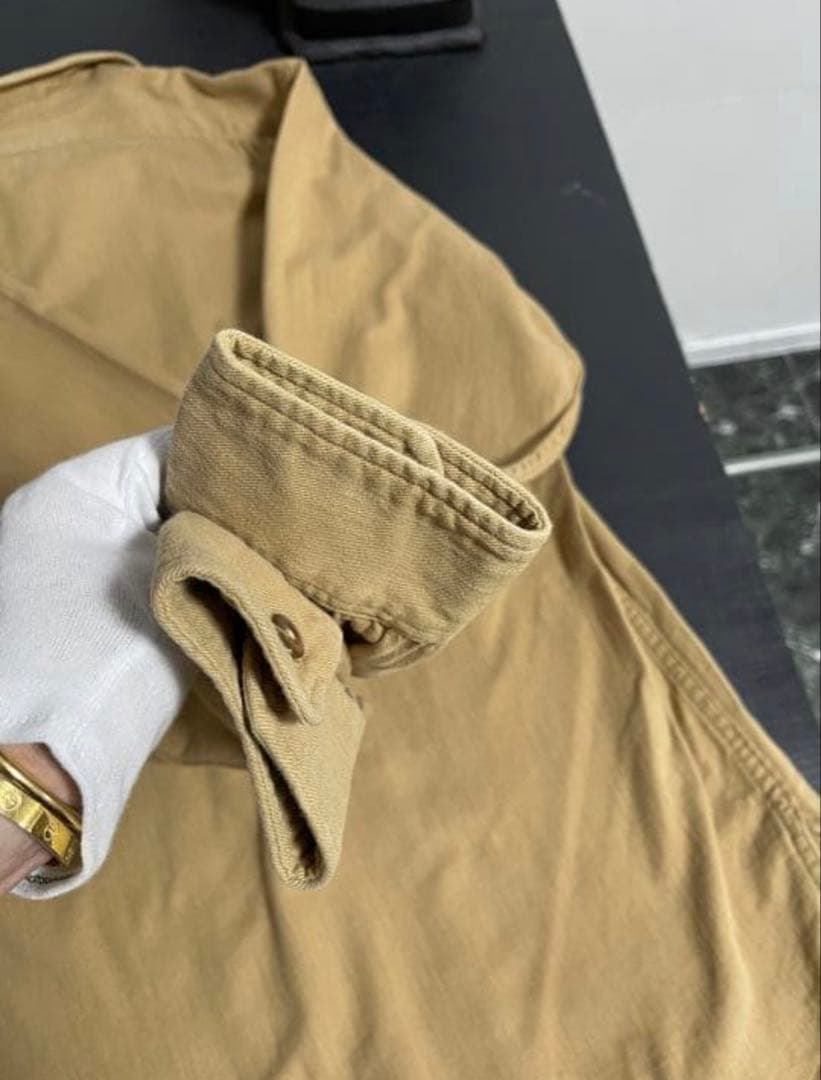 atlast&co butcher products オープンカラーワークシャツ