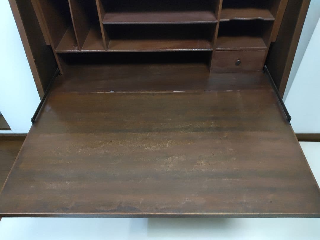 希少 神戸洋家具 メープル不二屋 ライティングビューロー マホガニー デスク