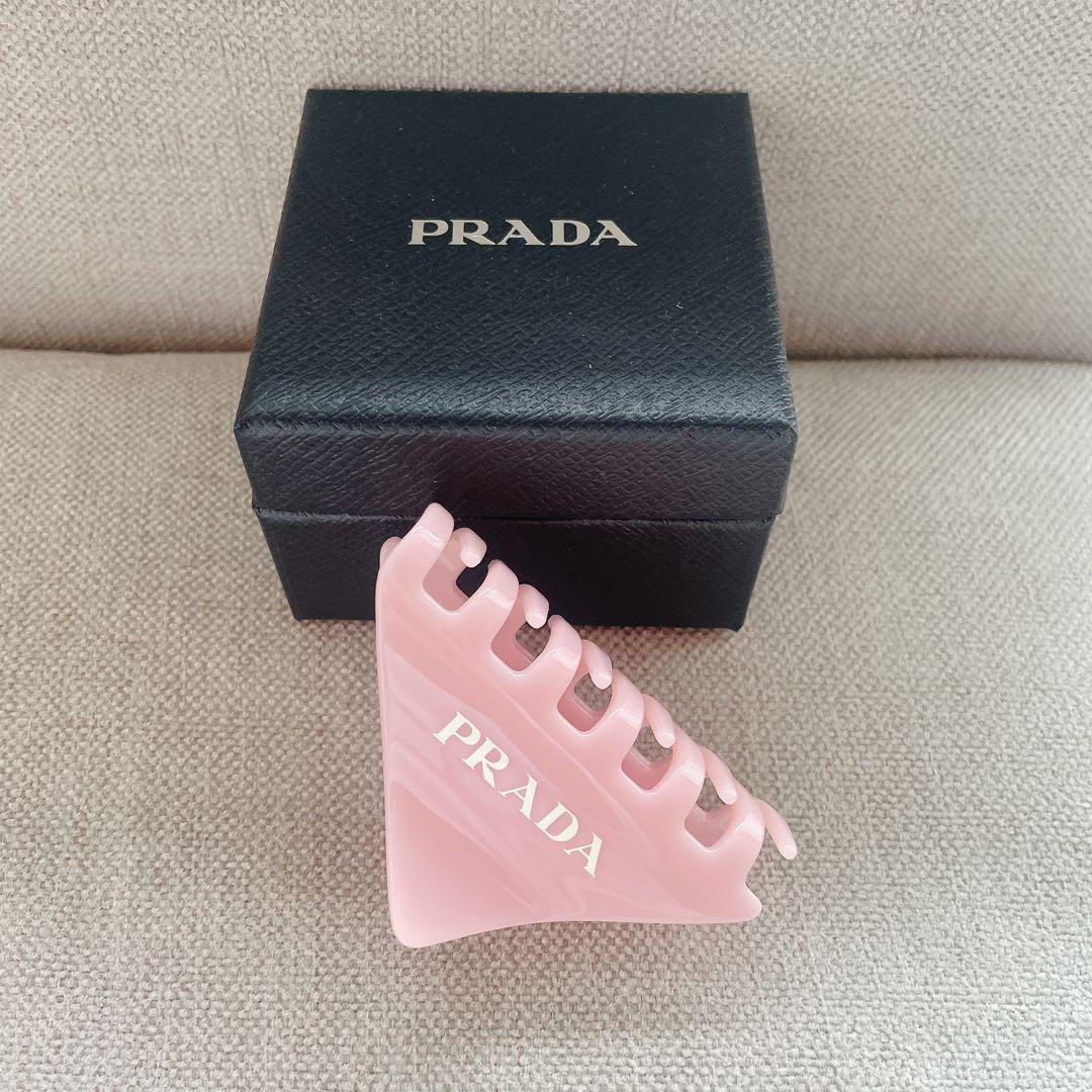 新品　PRADA プレックス　ヘアクリップ　ピンク