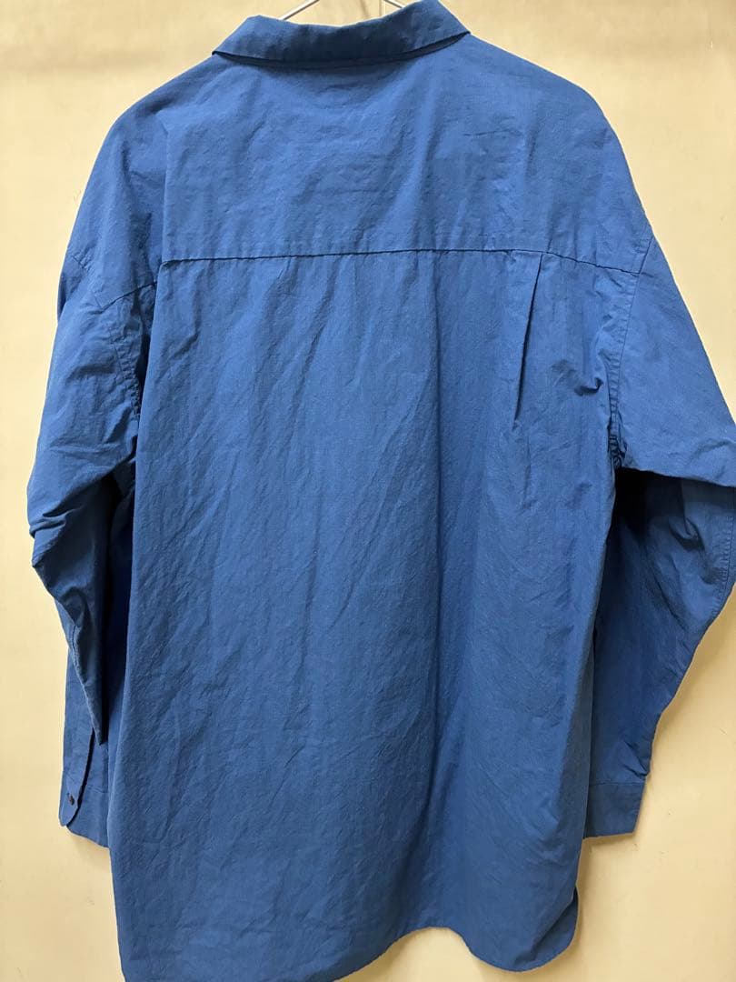 nanamica ナナミカ ロングスリーブ ウィンド シャツ ブルー　S