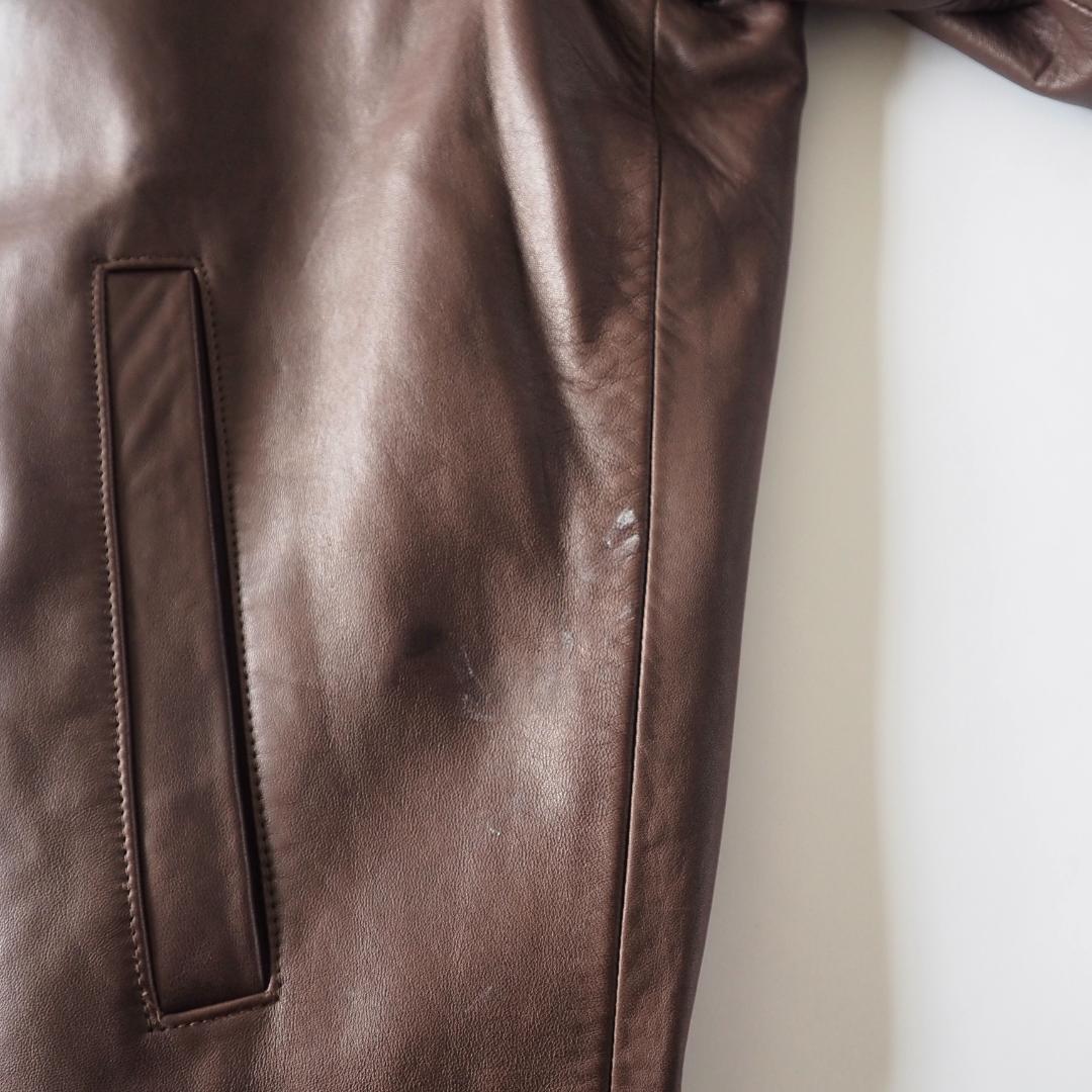 ラルフローレン　レザージャケット　本革　ビッグサイズ　ブラウン　美品