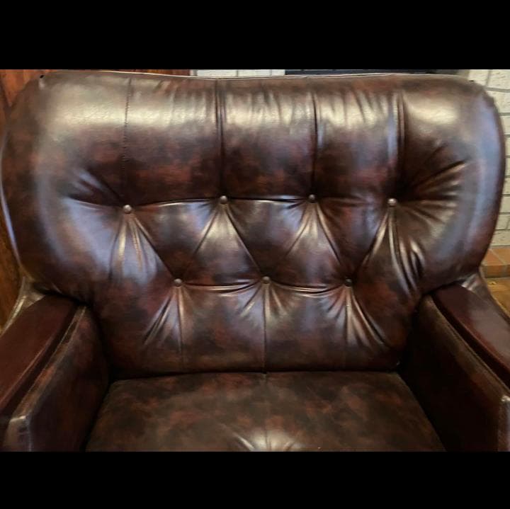 ☆1人がけソファー1個　青栁の椅子　大分県こげ茶　茶　昭和レトロ