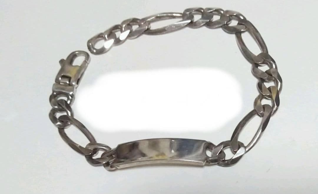 ゆーページ。シルバー925 フィガロチェーン 喜平 ブレスレット