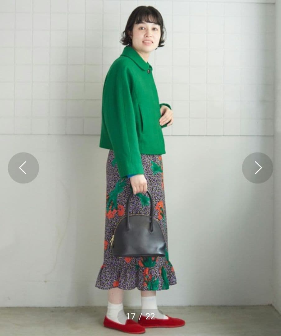 ビュルデサボン　Super hanahanaプリントスカート