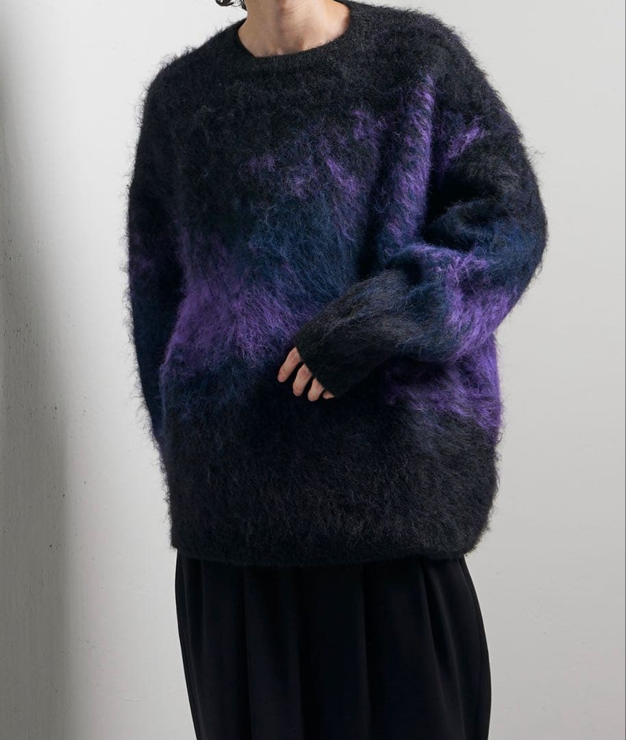 完売品　Luis グラデーションシャギークルーネックニット