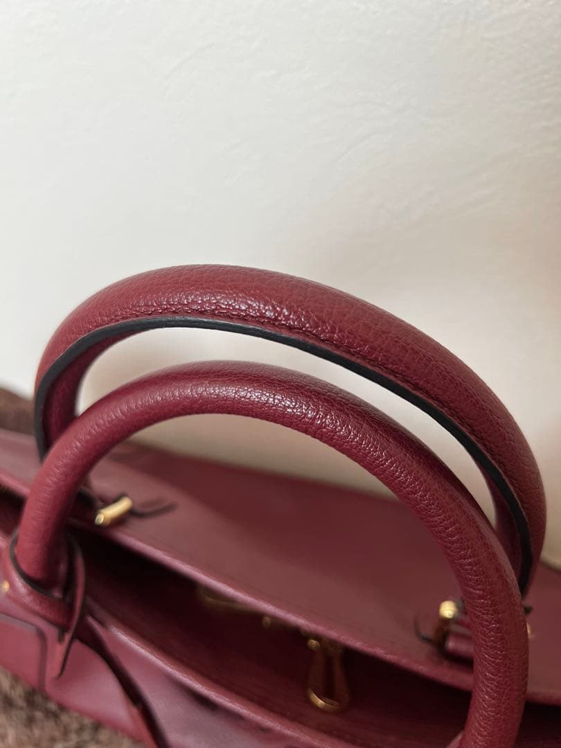 LOEWE ロエベ アマソナ36 ボルドー ボストンバッグ レザー