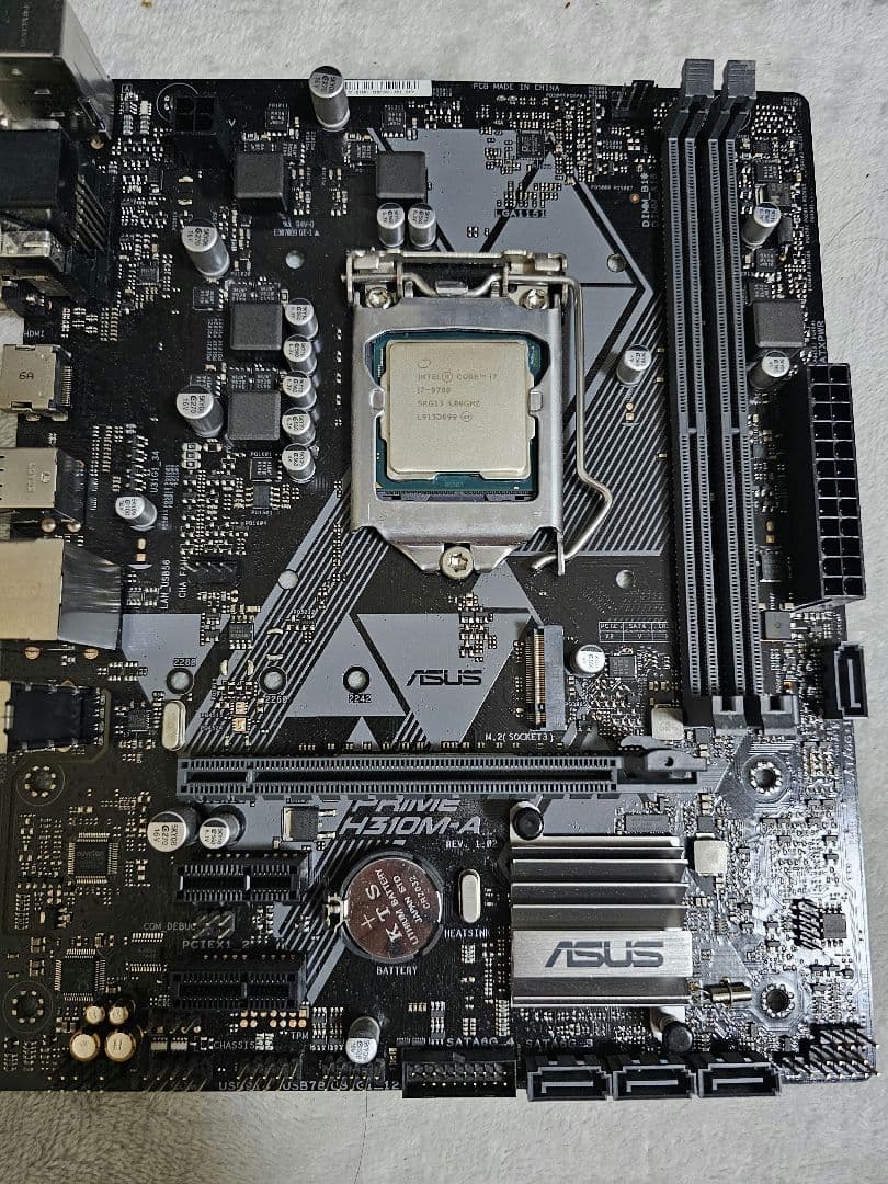 i7 9700 無印　h310m マザーボードセット バックパネル欠品