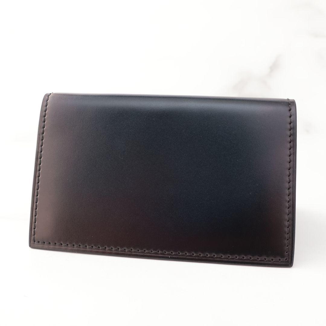 規格外品 ユハク yuhaku ネイビー 名刺入れ カードケース コードバン