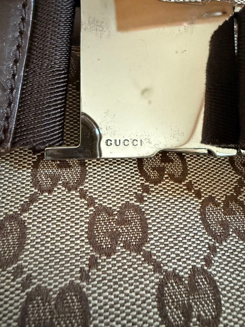 GUCCI グッチ GGキャンバス ボディバッグ ウエストポーチ