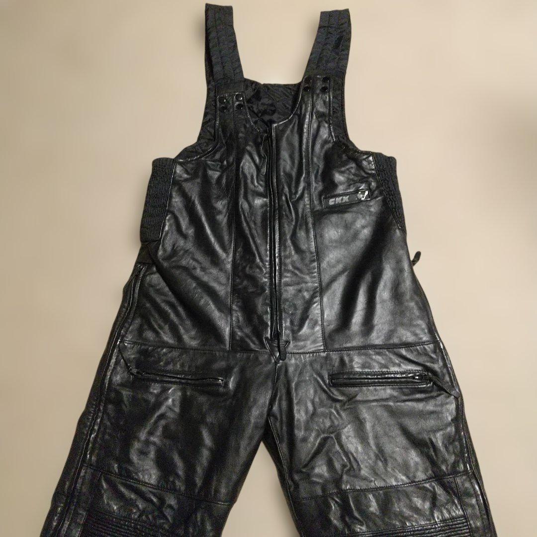 90年代 レザーオーバーオール