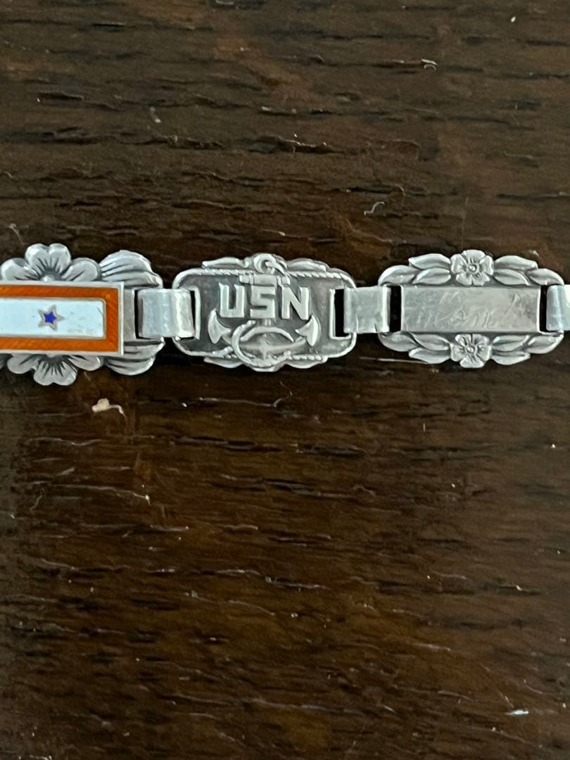 ww2 USヴィンテージスイートハート　ブレスレット　スターリングシルバー