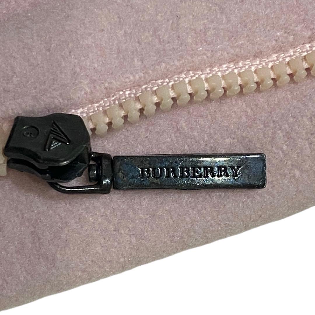 バーバリー　チルドレン ダッフルコート ピンク ノバチェック　カシミヤ混　100