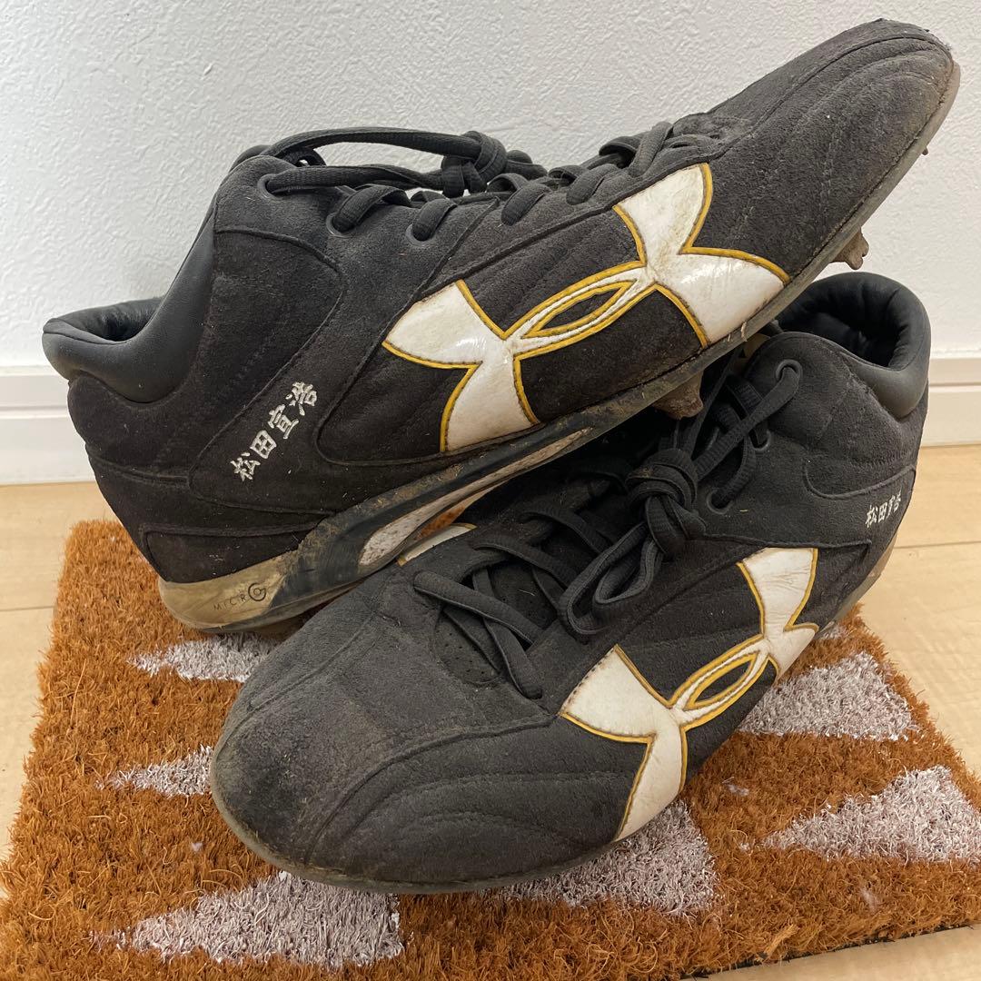 松田宣浩　実使用スパイク　サインボール　ボブルヘッド　3点セット　ソフトバンク