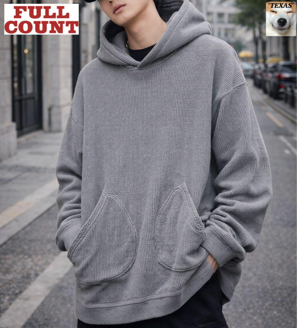 希少！ FULL COUNT ×６６別注 ヘビーウェイトワッフルパーカー 40