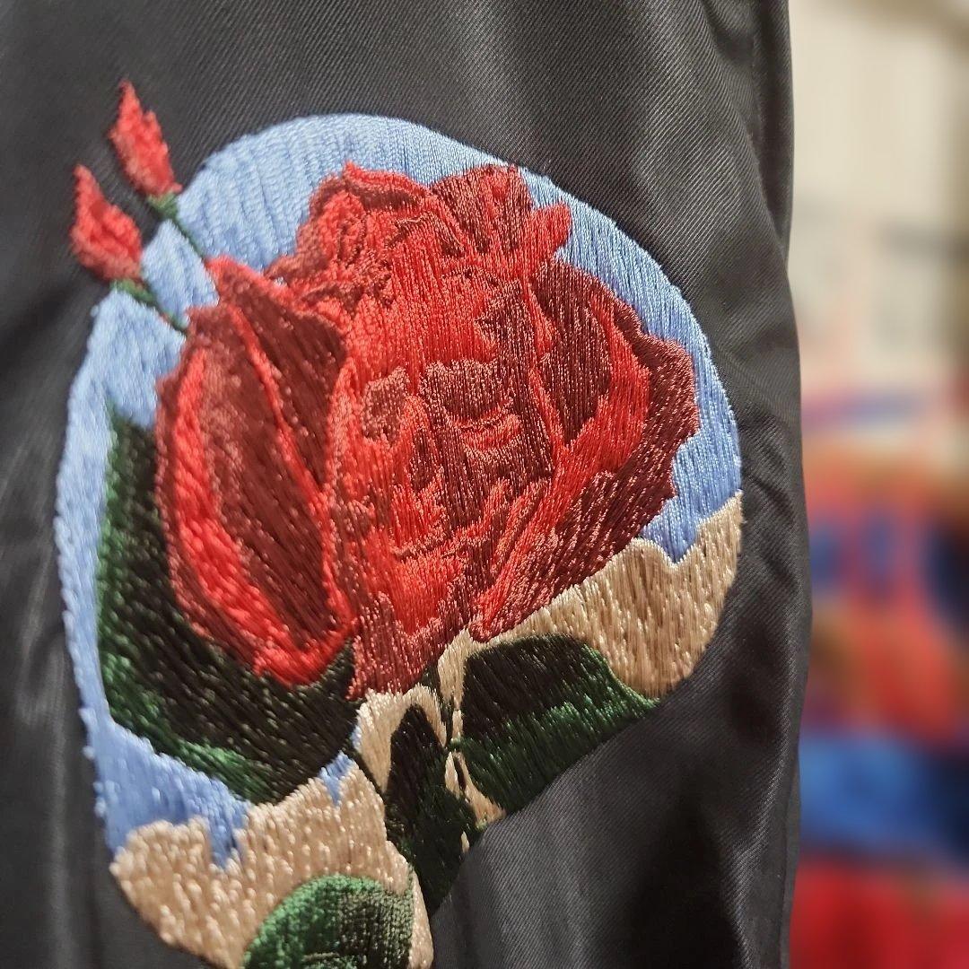 東洋 STANLEY MOUSE リバーシブル サテン スカジャン L ブラック