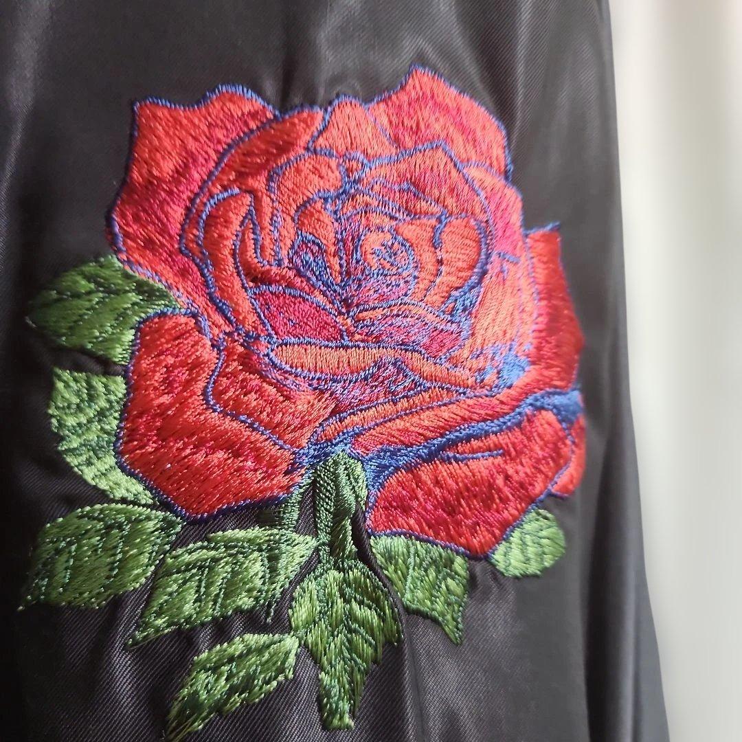 東洋 STANLEY MOUSE リバーシブル サテン スカジャン L ブラック