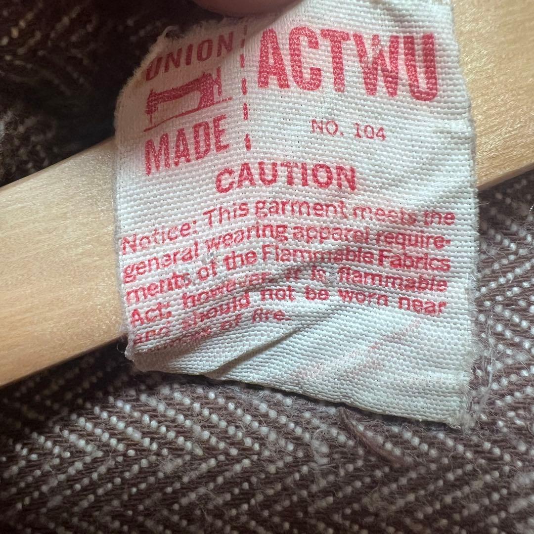 【希少】80s ファイブブラザー ネルシャツ ヘリンボーン USA製 Mサイズ