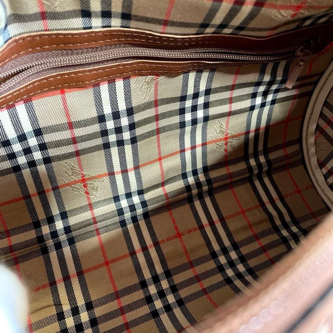 Burberry ブラウンレザーミニボストンバッグ