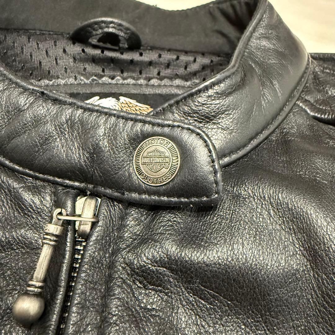 激レア★ハーレーダビットソン　レザージャケット　シングルライダース　本革　黒