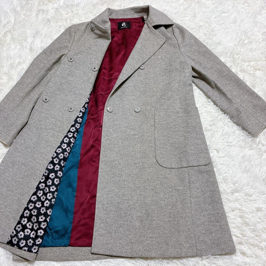 美品♥ポールスミス　ダブルコート　カシミヤ混　羊毛