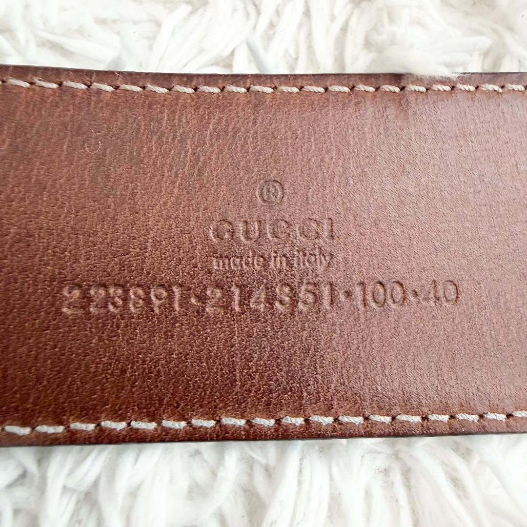 【美品】GUCCI グッチ ベルト インターロッキング GG デカロゴ 黒
