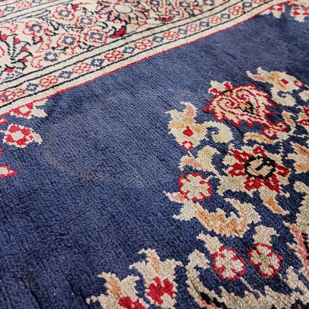 Y2756 トルコ絨毯 カイセリ シルク100% 手織り 135×91㎝