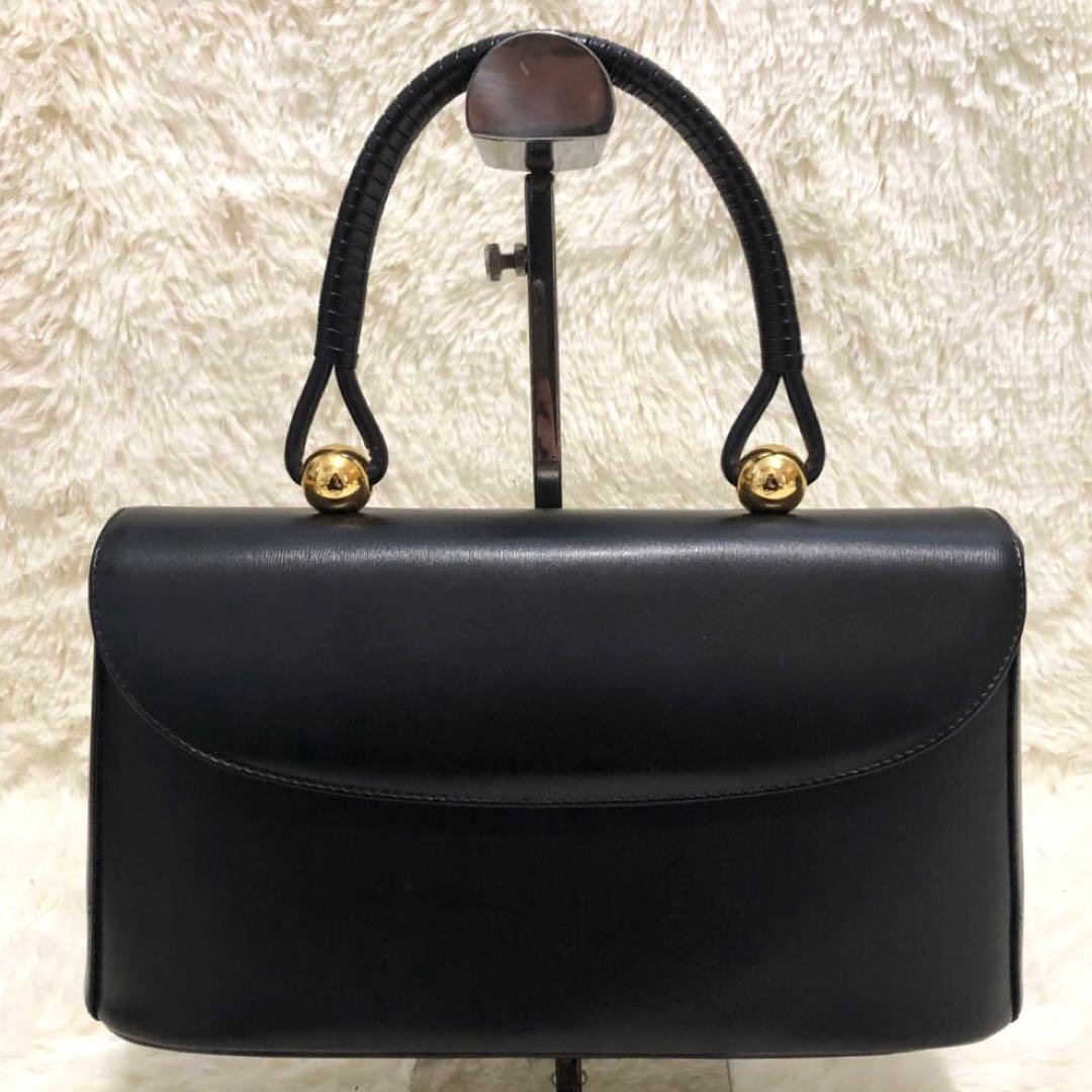 新品同様✨ハマノ ロイヤルモデルハンドバッグ フォーマル　皇室御用達 ブラック