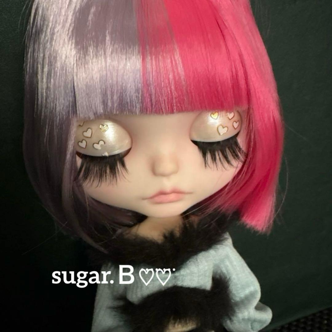 アイシードールカスタム❤︎ピンク×薄パープル❤︎ボブ