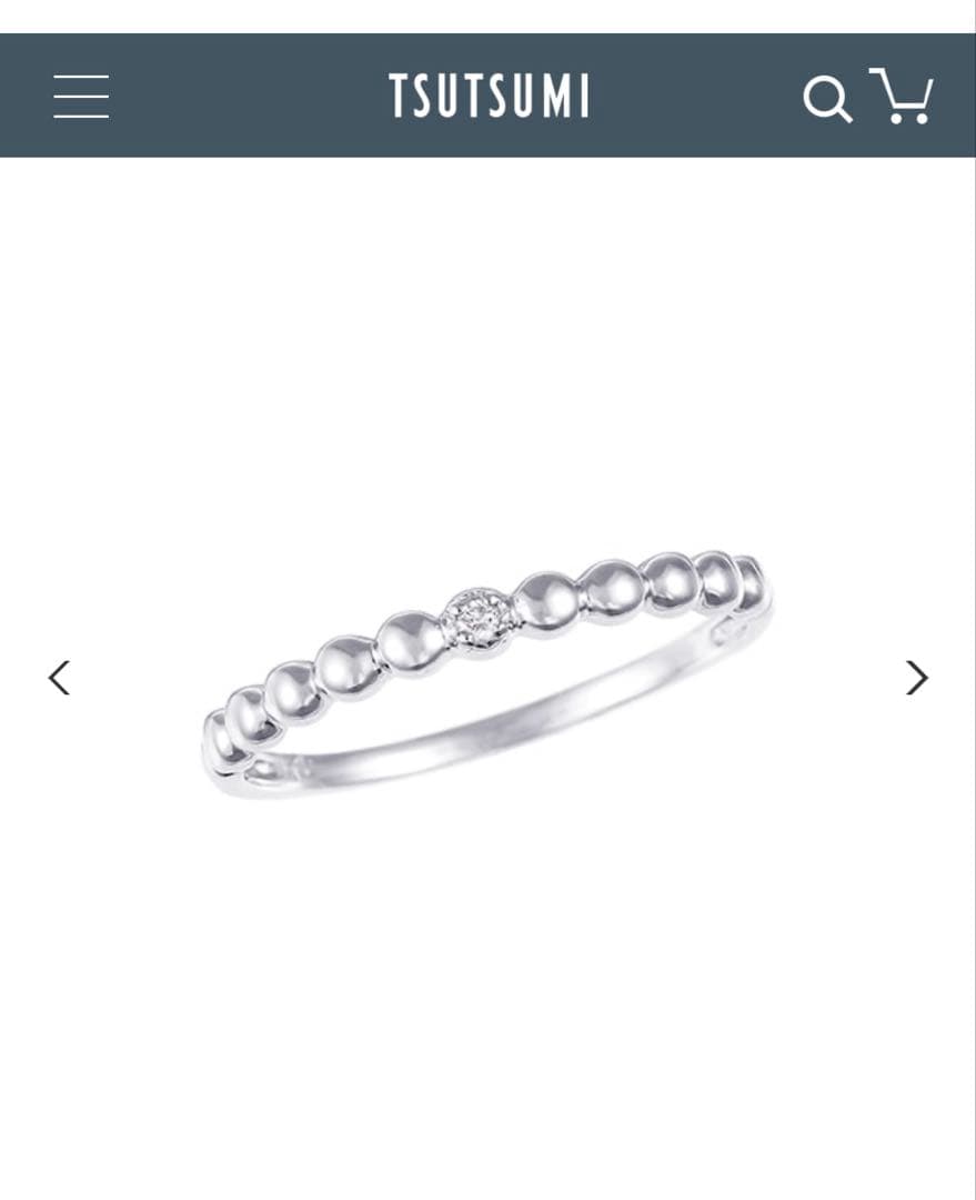 お*ん様 ツツミ⚫︎K10⚫︎ホワイトゴールド⚫︎ダイヤモンドリング