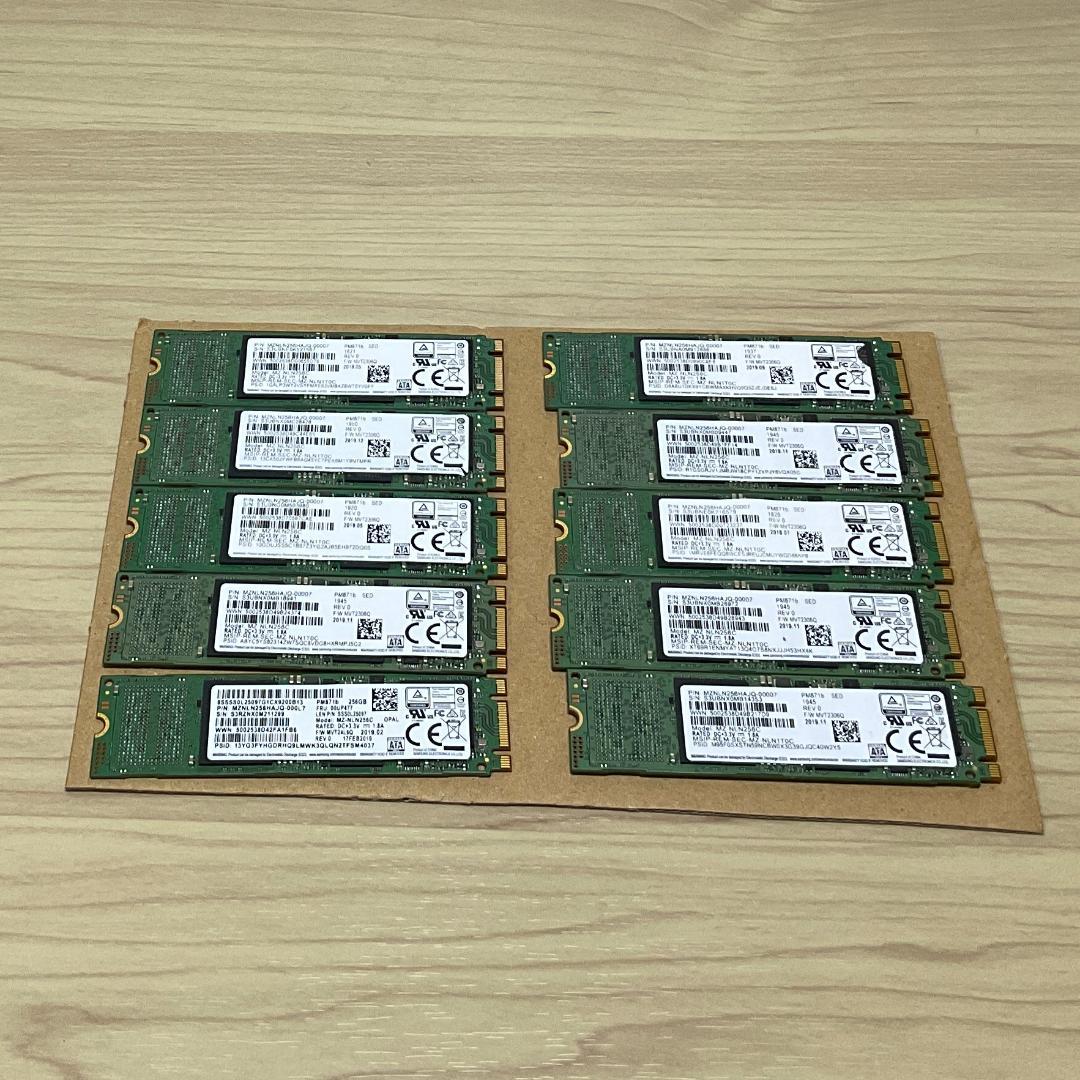 【10枚セット】Samsung SSD MZ-NTN256C 256GB M.2
