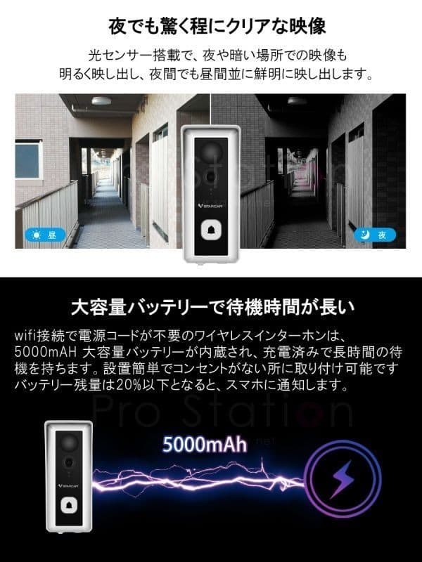 スマートドアカメラ Battery Type「DB6CAM.A」