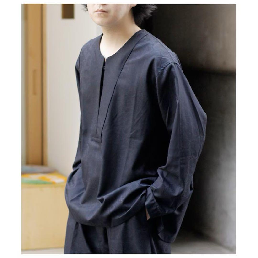 nonnotte カフタンシャツ　フラワー ジャガード