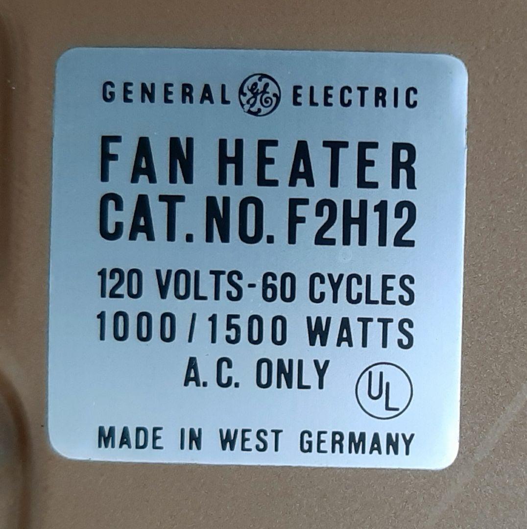 動作確認済 米国ゼネラル エレクトリック ファンヒーター ドイツ製 ヴィンテージ