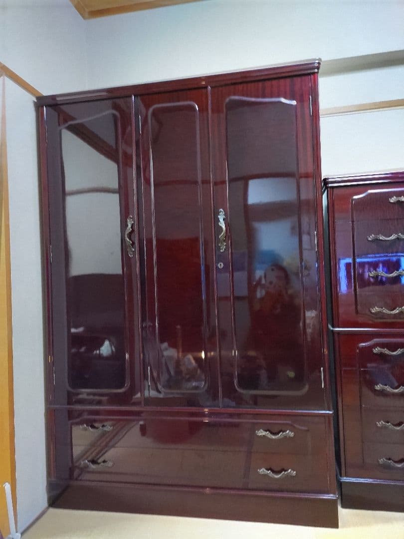 マホガニー和箪笥 &洋服ダンスセット